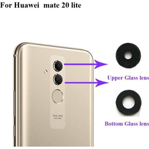 New For Huawei Mate 20 lite Replacement Upper back rear camera lens For Huawei Mate20 lite Bottom glass glass lens Mate 20lite