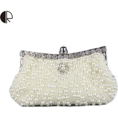 New Pearl Diamond Day Clutches For Women Ladies Evening Bag for Wedding Party Female Mini Clutch