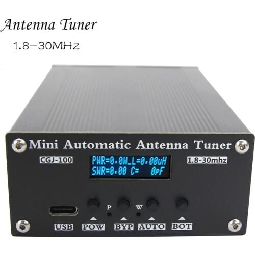 New ATU-100 1.8-30MHz Mini Automatic Antenna Tuner 0.91" OLED Display For 5-100W Shortwave Radio Stations