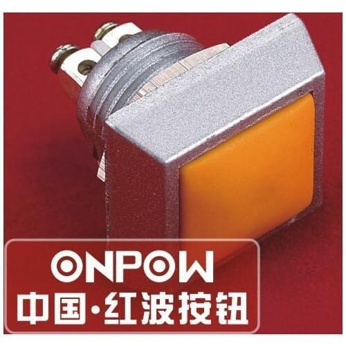 ONPOW 12mm Red,Green,Blue,Yellow,White,Black,Orange Waterproof Momentary Square Push Button Switch (GQ12S-10/T) CE,ROHS