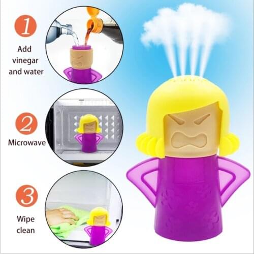 Angry Mom Microwave Cleaner Oven Steam Cleaner Easily Cleans Microwave Appliances for The Kitchen Refrigerator Cleaning Tools