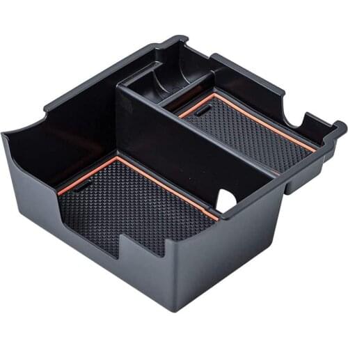 Center Console Organizer Tray for Subaru Crosstrek Impreza 2017-2021 Accessories Armrest Secondary Storage Box, Orange