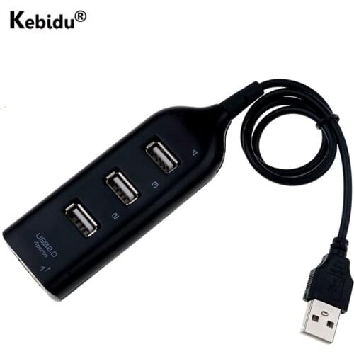 Kebidu 4 Port USB 2.0 Splitter Hub High Speed Adapter For PC Laptop Computer Notebook USB Hub For Windows Vista XP 2000 7 8