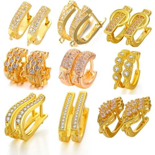 Juya DIY Earrings Material Creative Gold/Silver Color Leverback Earwire Earring Hooks Accessories For Women Earrings Making