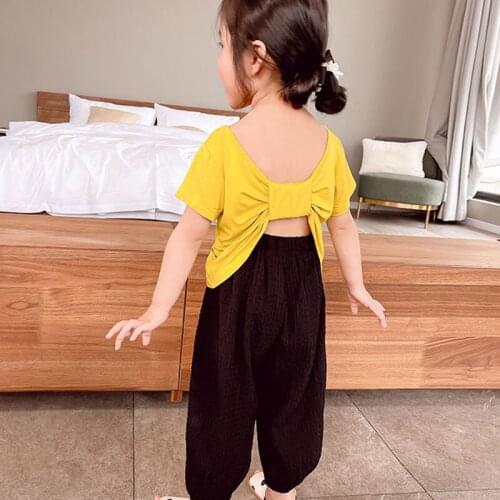 2021 summer new baby loose fashion and ankle trousers boys and girls sweatpants cotton mosquito pants