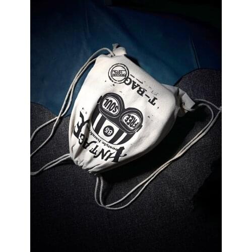 Touche heavy canvas backpacks multifunctional sports gym bag shopping bag children bag storage shoulder bag