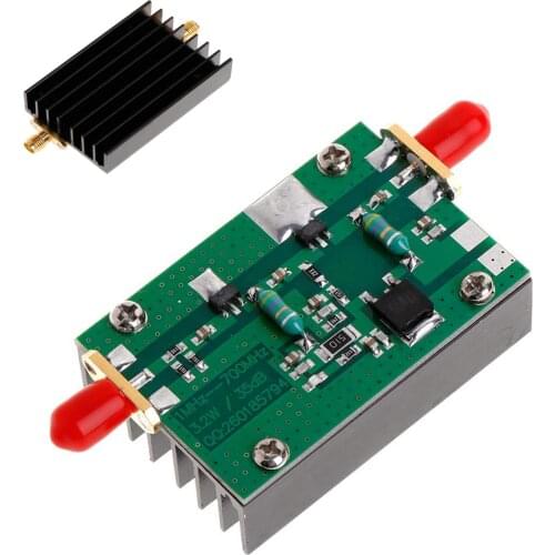 35dB Universal Ham Radio Home RF Power Amplifier Sound Electronic Broadband Transmitter HF FM VHF UHF 1-700MHz 3.2W Module