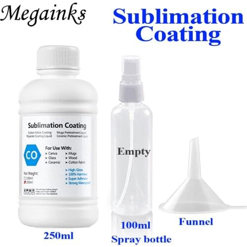 250ML Sublimation Ink Coating Liquid for Cup metal porcelain plate Heat Transfer Ink Transparent Pretreatment Fluid
