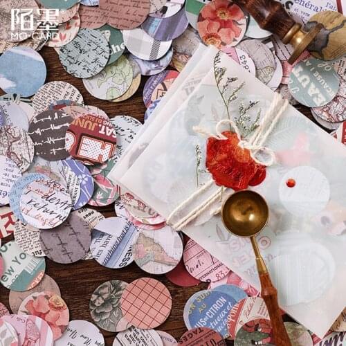 100pcs vintage round writable mini paper sticker decoration stickers DIY craft diary scrapbooking planner kawaii label sticker