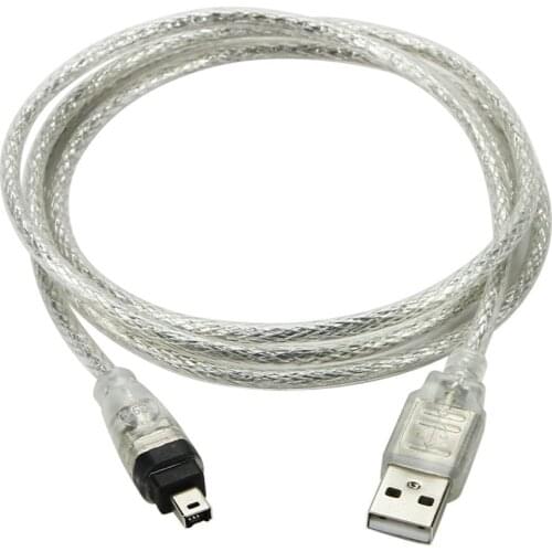 100cm USB Male to Firewire IEEE 1394 4Pin Male iLink Adapter Cord Cable for DCR-TRV75E DV