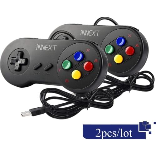 2pcs/lot USB Controller Gamepad Super Game Controller SNES USB Classic Gamepad Game joystick for PC MAC Games