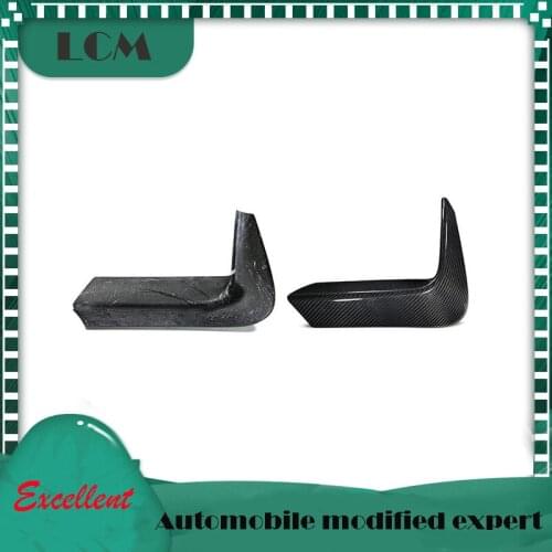 Add on Type Auto Restyling Rear Bumper Lip Splitter for-BMW M3 F80 M4 F82 F83 2014-on Gloss Black Dry Carbon Fiber 2pcs