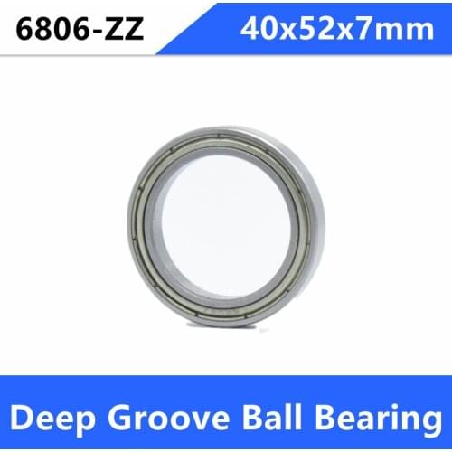 20pcs/lot 6808ZZ thin wall bearing 6808 6808Z 61808ZZ shielded ultra-thin deep groove ball bearings 40x52x7 mm