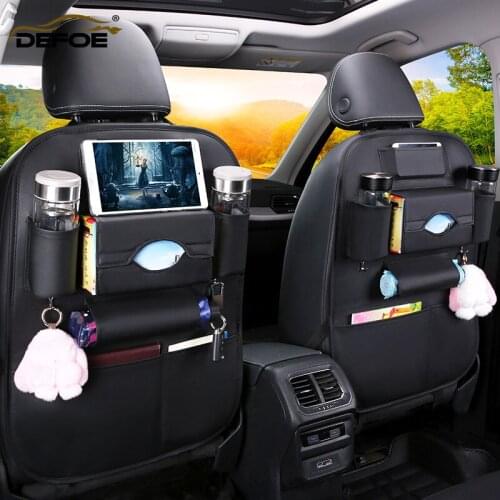 Fashion car storage bag car seat back bag car accessories Interior organizer bag storage leather material best quality free ship