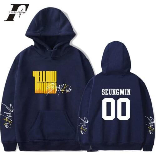 Kpop Stray Kids oversized hoodie sweatshirts women/men Kpop Album Yellow Wood Hooded sweatshirt Clothes korean streetwear