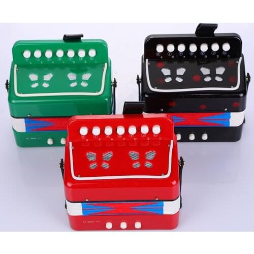 Childrens Accordion 7 key beginners enlighten Western musical instruments childrens music toys early education multi color