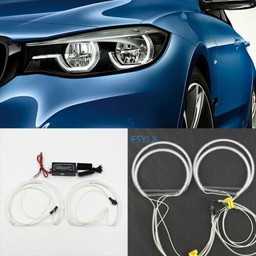 FSYLX ccfl Angel Eyes Lights Halo Rings For Bmw E46 1999-2004 Non projector Retrofit DIY Kit 131mm+146mm angel eyes for bmw e46