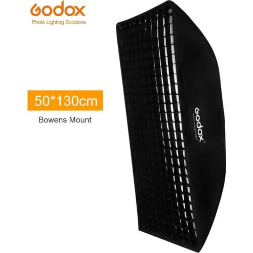 Godox 50x130cm Beehive Honeycomb Grid Strip Softbox for Bowens Profoto Elinchrom Mount for Studio Flash DE300 SK400II QT600II