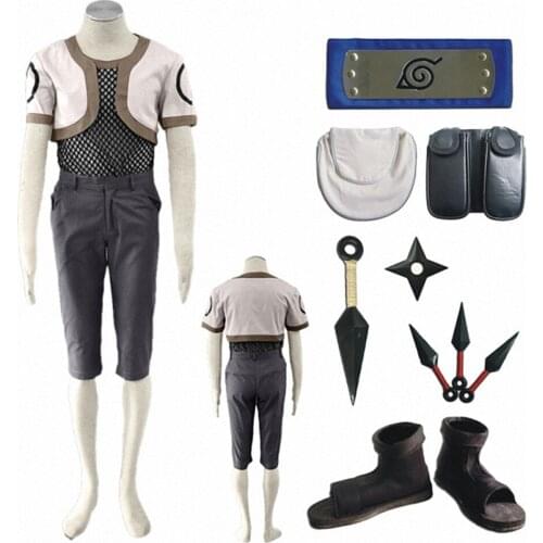 Nara Shikamaru Cosplay Costume Outfit Headband Dart Shoes Full Set Halloween Carnival Suit