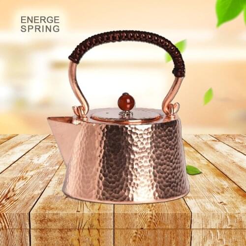 350ML Small Copper Kettle Handmade Pure Red Copper Teapot Household Boiling Water Pot Electric Pottery Stove Style Copper Pot