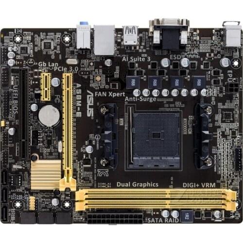 For ASUS A58M-E original motherboard Socket FM2+ fm2 DDR3 32GB A58 SATA II Micro ATX Desktop Motherboard