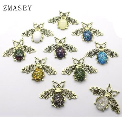 Metal Alloy 5 Pieces Pearl Chic Insect Bee Brooch Birthday Party Wedding Clothing Jewelry Accessories
