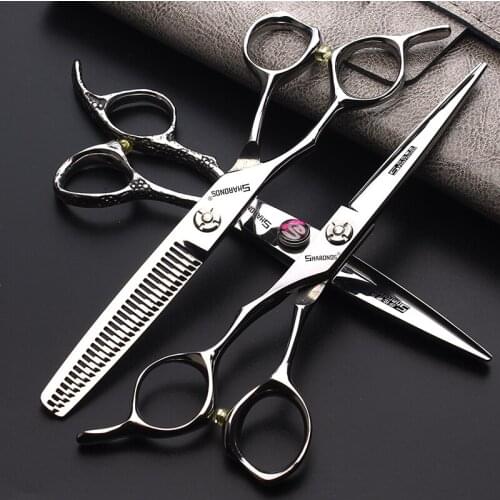 New Japanese Hair Salon Scissors 440c Hairdressing Scissors 6 inch left hand scissors hair scissors set Barber Shop scissors set
