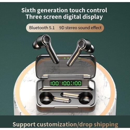 NEW R9S 5.0 Bluetooth Headphones LED Display HD Stereo Gaming Earphones Waterproof Wireless Headset With Charging Box