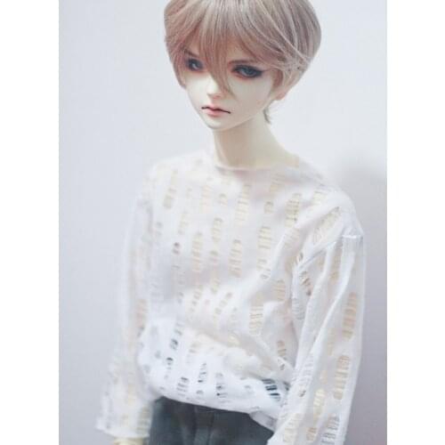 BJD doll clothes suitable for uncle 1/3 1/4siz hole handsome white long-sleeved black apricot silver four color doll accessories