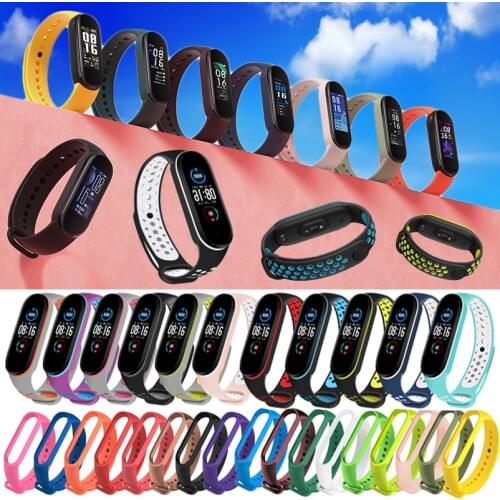Silicone Wristband for Xiaomi Mi Band 5 Strap Sport Watch Soft Wrist Strap for Miband 5 Bracelet Wrist Band Straps Replacement