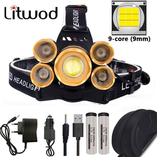 The Most Brightest XHP100 LED Headlight Zoomable Headlamp 18650 Battery Aluminum Alloy Head Flashlight Torch Lamp