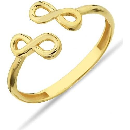 Argentum Concept-Gold-Plated Silver Infinity Sign Ring-Y016701