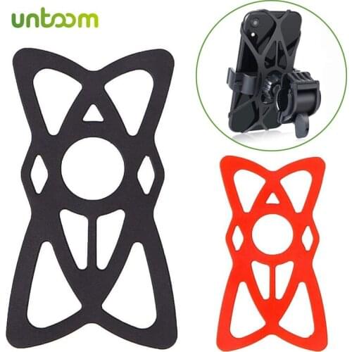 Untoom Bike Motorcycle Silicone Cell Phone Holder Band Universal Elastic Rubber Security Strap for Bicycle Handlebar Cradle Clip