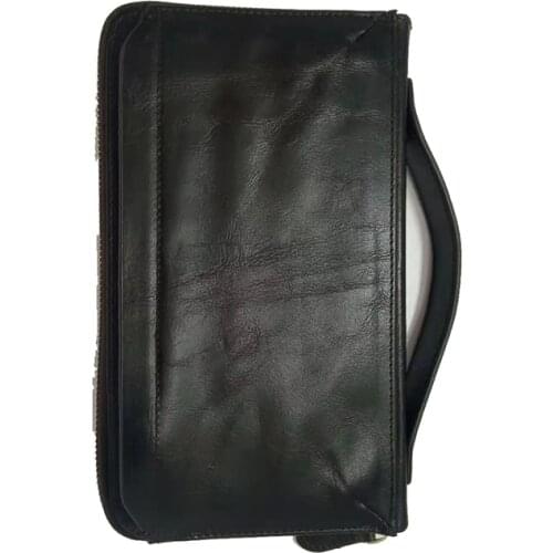 Retro Genuine Leather wallet Day clutch bag men card holder wallet business zipper wallet coin purse fashion mobile phone bag
