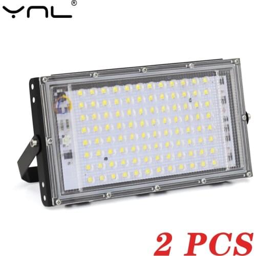 2PCS LED Flood Light 100W AC 220V Projector Reflector LED Floodlight Spotlight Waterproof Outdoor Street Lamp Light Lighting