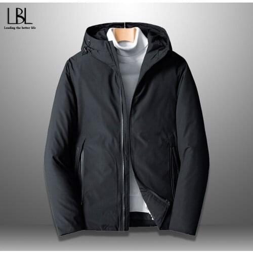 High Quality Down Jacket Men Winter Parkas Men White Duck Down Jacket Hooded Outdoor Thick Warm Padded Snow Coat Oversize M-8XL