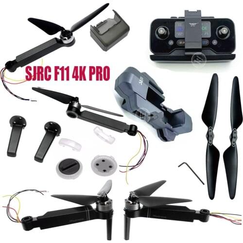 SJ/RC SJRC F11 4K PRO RC drone Spare Parts blade Arm motor Landing gear USB line Remote controller Lampshade Camera cover