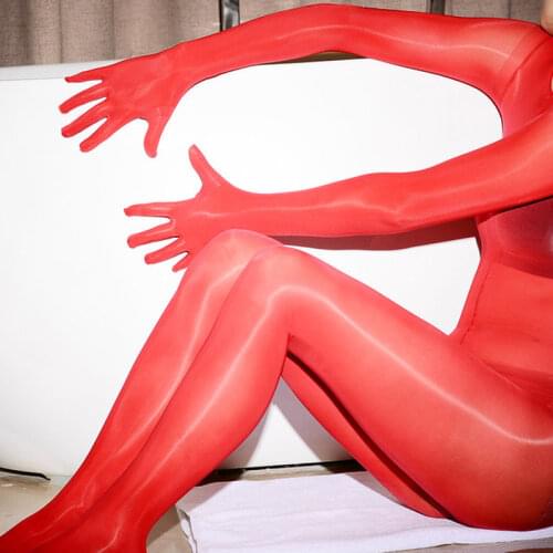 Women Body Sexy Transparent Glossy Bodysuit Crotchless Tight Pantyhose Elastic Bodystocking Hot Erotic Gay Fetish mujer Lingerie