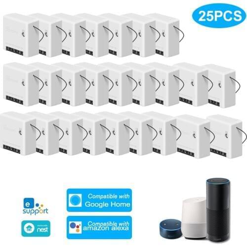 15/20/25/30Pcs SONOFF MINI DIY Two Way Smart Switch Small Body Remote Control WiFi Switch Work With Google Home/Nest IFTTT&Alexa