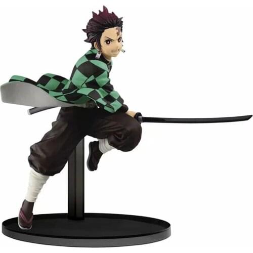 15cm Japan Demon Slayer Kamado Tanjirou Action Figure Anime PVC Combat Version Freebie Collection Model Dolls Toys for Boy Gifts