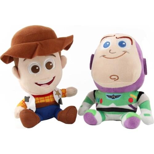 2pcs/lot 20cm Toy story Woody & Buzz Lightyear Plush Toy Doll Soft Stuffed Toys for Children Kids Birthday Christmas Gift
