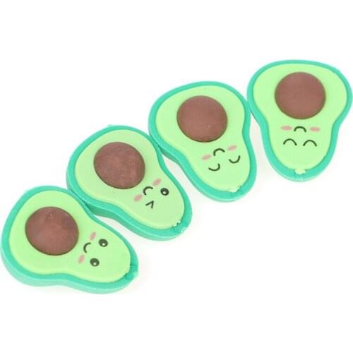 3 Pcs Cute Novelty Avocado Eraser Student School Office Supplies Kawaii Stationery Pencil Rubber Erasers for Kids Gift Prize