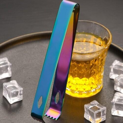 304 Stainless Steel Food Grade Ice Clip Ice Cuber Tongs Buffet Tongs Bar Cocktail Clamp Tool Ice Bags Kitchen Bar Accessories