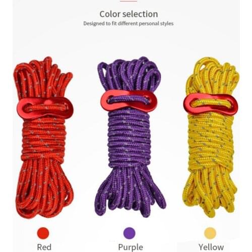 4pcs Multifunction Tent Rope Tent Sports Camping Hiking 400cm Durable Polypropylene Ropes