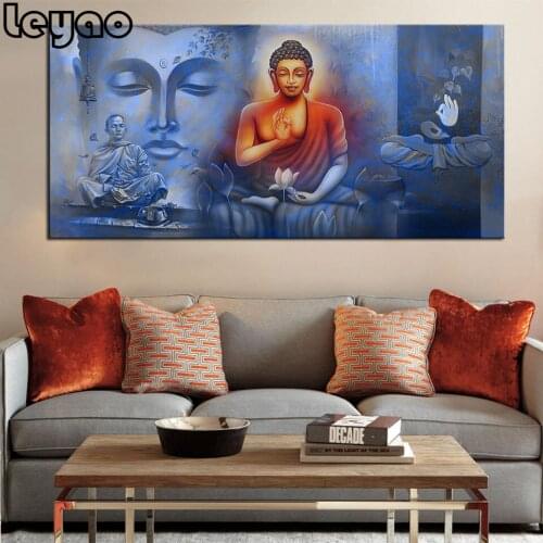 Large size New Arrival Diamond Painting Full Square round Buddha 5D DIY Diamond Embroidery Mosaic Religion Decorations Home