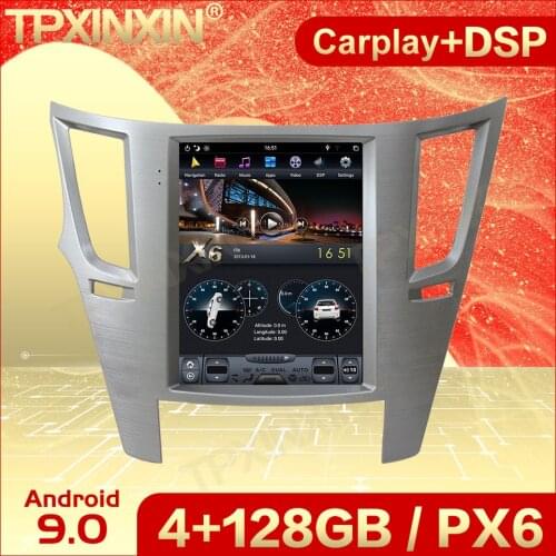 Carplay 2 Din Android 9 Tesla Multimedia Stereo For Subaru Legacy Outback 2009 2010 2011 2012 2013 2014 BT Navi Video Head Unit
