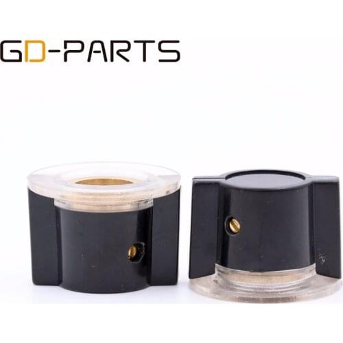 Black Marconi Neve Style Plastic Set Knob For Hifi Audio Vintage Guitar AMP Effect Pedal DJ Mixer 6.4mm 1/4" Brass Insert 10PCS