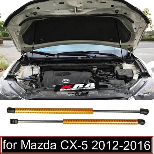 For Mazda CX-5 2012-2016 Auto Front Hood Bonnet Modify Gas Struts Lift Support Shock Damper Carbon Fiber Absorber Car Styling