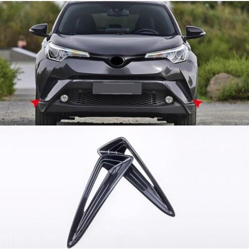 For Toyota C-HR 2016 2017 2018 Exterior Front Grille Side Air Vent Cover Frame Trim Carbon Fiber Style Accessories Car Styling
