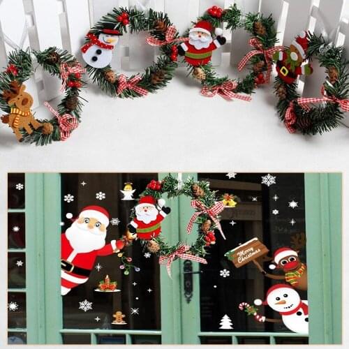 4PCS Christmas Pine Wreaths Front Door Wall Window Hanging Ornamentation Xmas Atmosphere Garland Holiday Indoor Home Decor